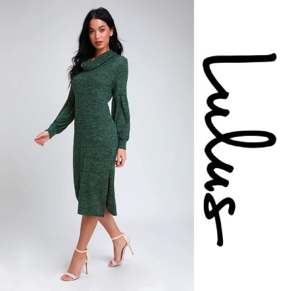 NWT! LULUS MATTEA COWL NECK MIDI SWEATER DRESS